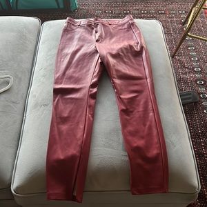 ZARA faux leather red pants